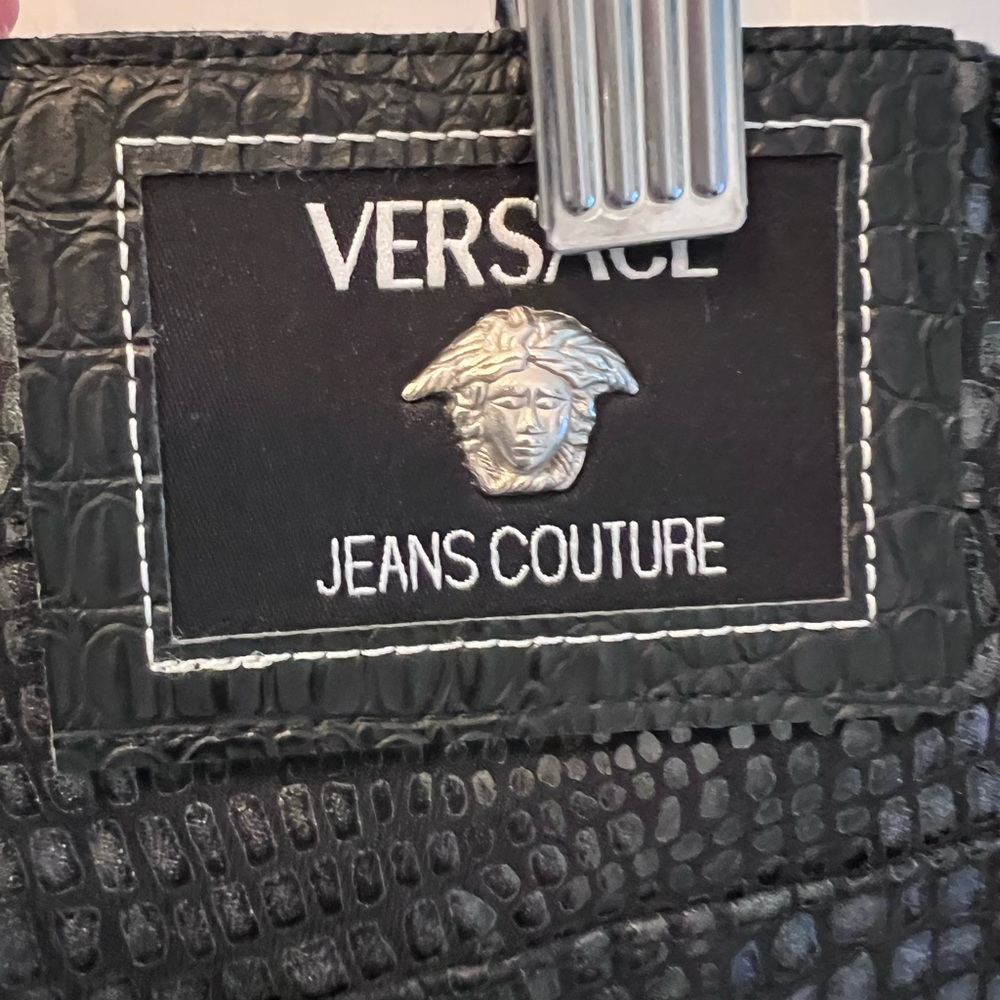 Versace Jeans Couture, black textured, 5 pocket styling - very cool!